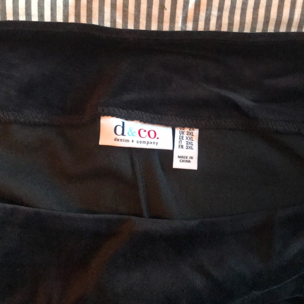 Denim & Co Stretch Velour Straight Leg Pullon Pant